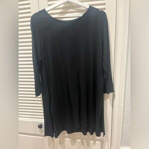 Black Eileen Fisher side vent tunic